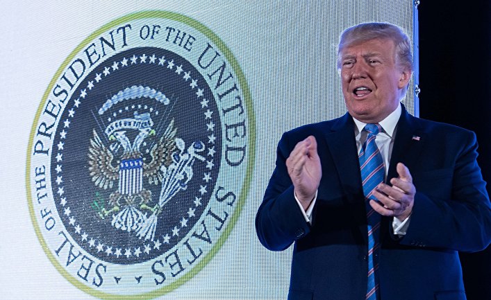 Обрусел: Трамп выступил на фоне двуглавого орла